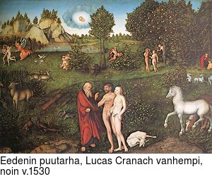 Eedenin puutarha, Lucas Cranach vanhempi, noin v.1530