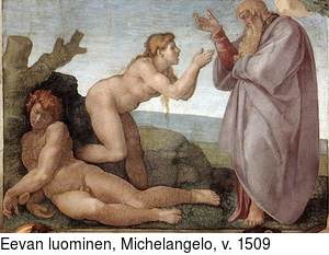 Eevan luominen, Michelangelo, v. 1509
