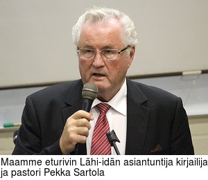 Maamme eturivin Lhi-idn asiantuntija kirjailija ja pastori Pekka Sartola