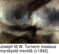 Joseph M.W. Turnerin maalaus myrskyst merell (v.1842)