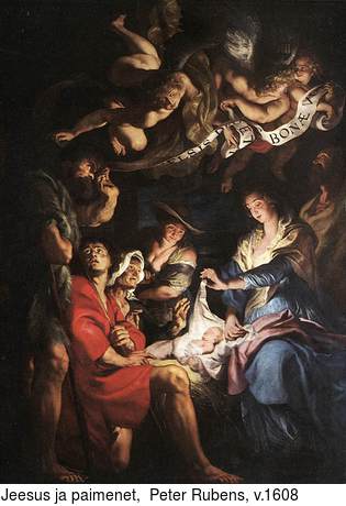 Jeesus ja paimenet,  Peter Rubens, v.1608