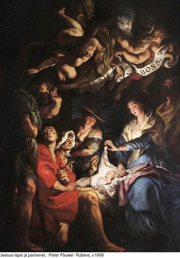 Jeesus-lapsi ja paimenet,  Pieter Pauwel  Rubens, v.1608