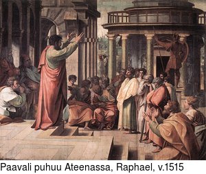 Paavali puhuu Ateenassa, Raphael, v.1515