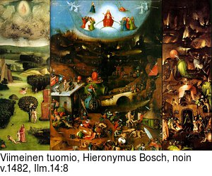 Viimeinen tuomio, Hieronymus Bosch, noin v.1482, Ilm.14:8