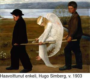 Haavoittunut enkeli, Hugo Simberg, v. 1903