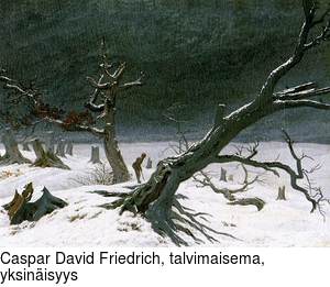 Caspar David Friedrich, talvimaisema, yksinisyys