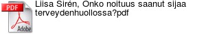 Liisa Sir�n, Onko noituus saanut sijaa terveydenhuollossa?pdf