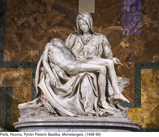 Piet, Rooma, Pyhn Pietarin Basilika, Michelangelo, (1498-99)