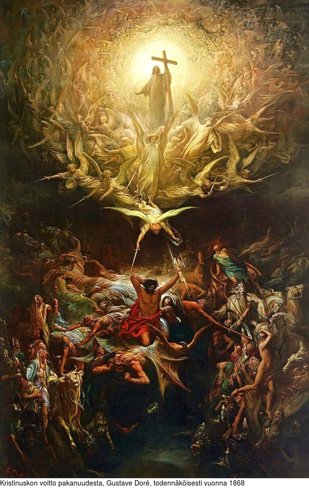 Kristinuskon voitto pakanuudesta, Gustave Dor, todennkisesti vuonna 1868